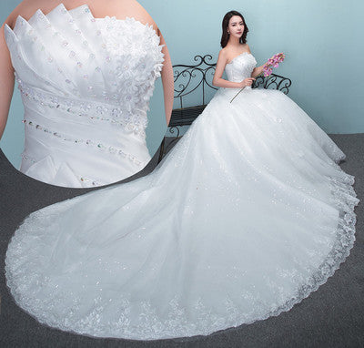 New large tail size Wedding Dress