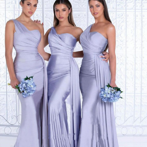 One Shoulder Elegant Wedding Dress
