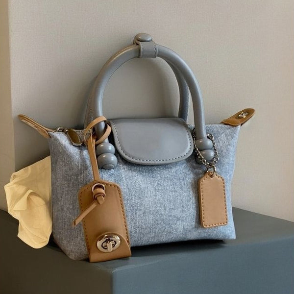 Portable Dumpling Texture Shoulder Messenger Bag For Women