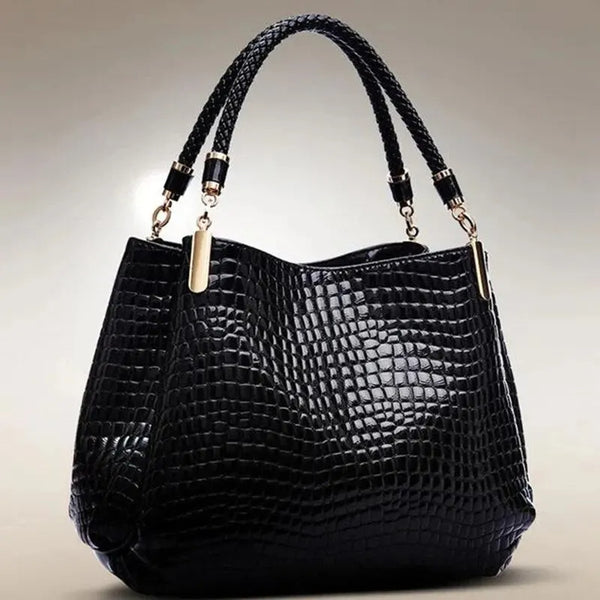 Women's Shoulder Bag Crocodile Print Bright Face